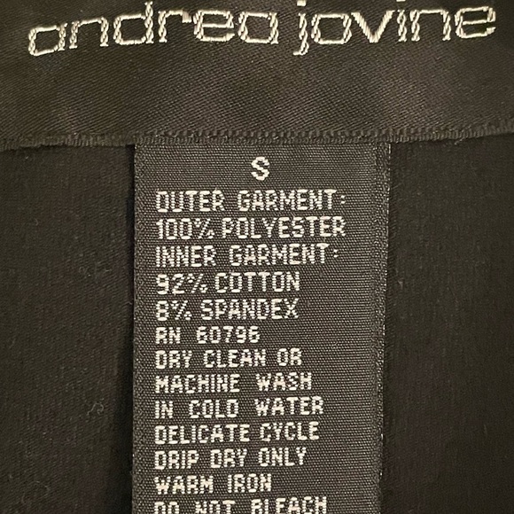 Andrea Jovine woman’s sleeveless black dress with sheer overlay, size small - Picture 6 of 6